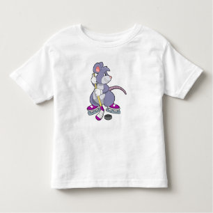 Mouse at Ice hockey with Ice hockey stick Toddler T-Shirt
