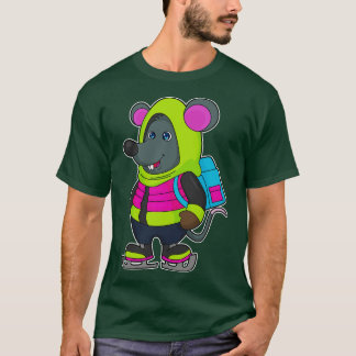 Mouse at Ice skating with Ice skates Backpack T-Shirt