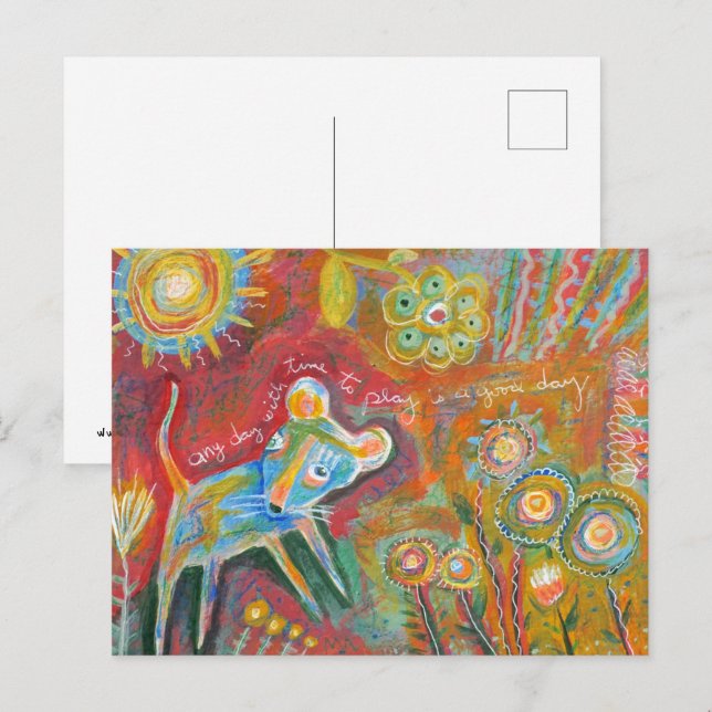 Mouse at Play Postcard (Front/Back)
