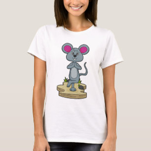 Mouse at Yoga Fitness T-Shirt