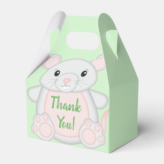Mouse Baby Shower Favour Box (Front Side)