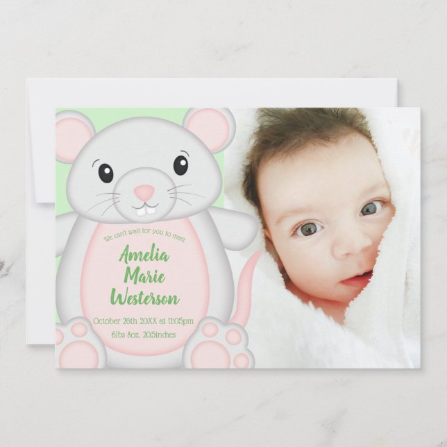 Mouse Baby Shower Invitation (Front)
