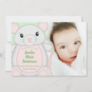 Mouse Baby Shower Invitation
