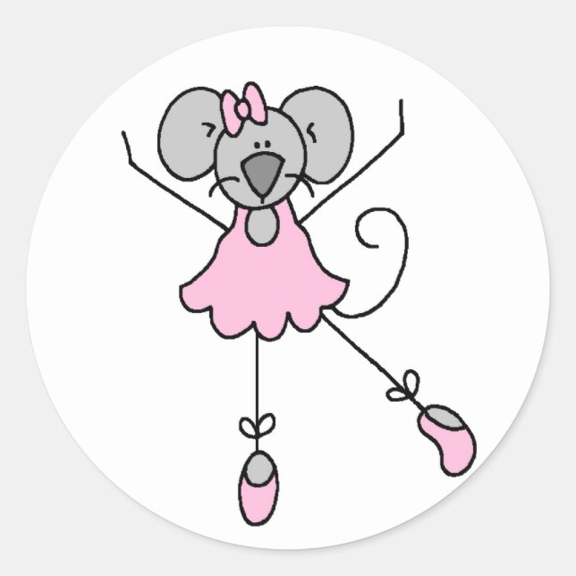 Mouse Ballerina Three Sticker (Front)