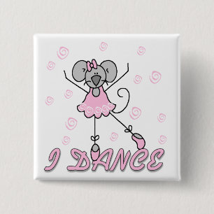 Mouse Ballet Tshirts and Gifts 15 Cm Square Badge