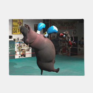 Mouse Beats Hippo KO Doormat