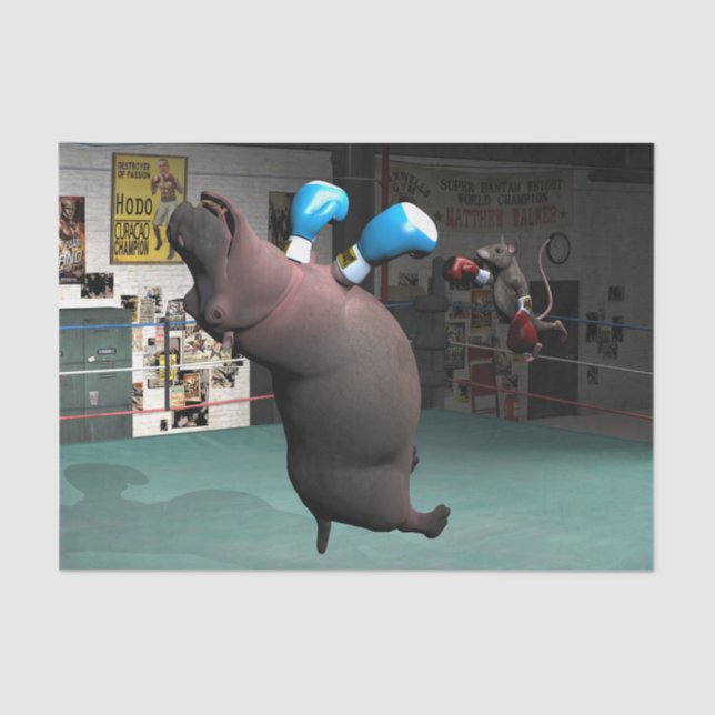 Mouse Beats Hippo KO Tissue Paper (Front)