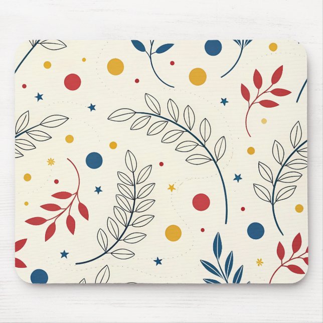 Mouse Carpet Floral Design Pad (Front)