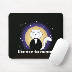 Mouse carpet/Mousepad of Cat - License to Meow Pad