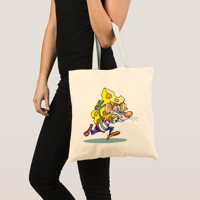 Mouse Carrying Cheese Tote Bag (Creator Uploaded)