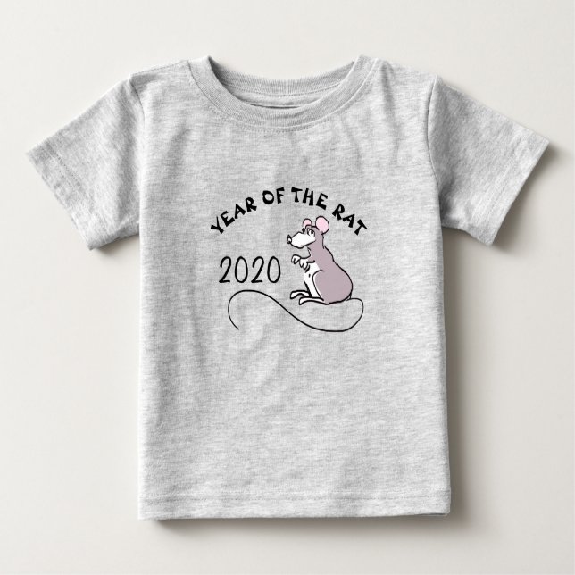 Mouse Cartoon Lunar Rat New Year 2020 Baby T-shirt (Front)