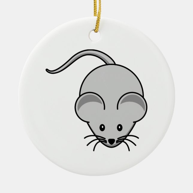 Mouse Ceramic Ornament (Front)