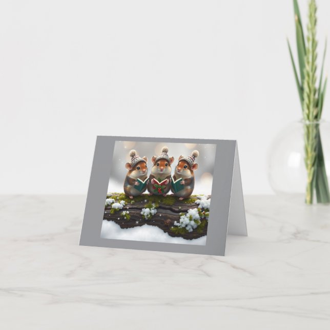 Mouse Choir fun Holiday Card (Front)