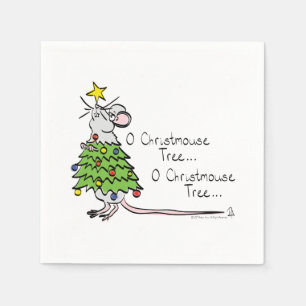 Mouse Christmas Funny Kids Napkin