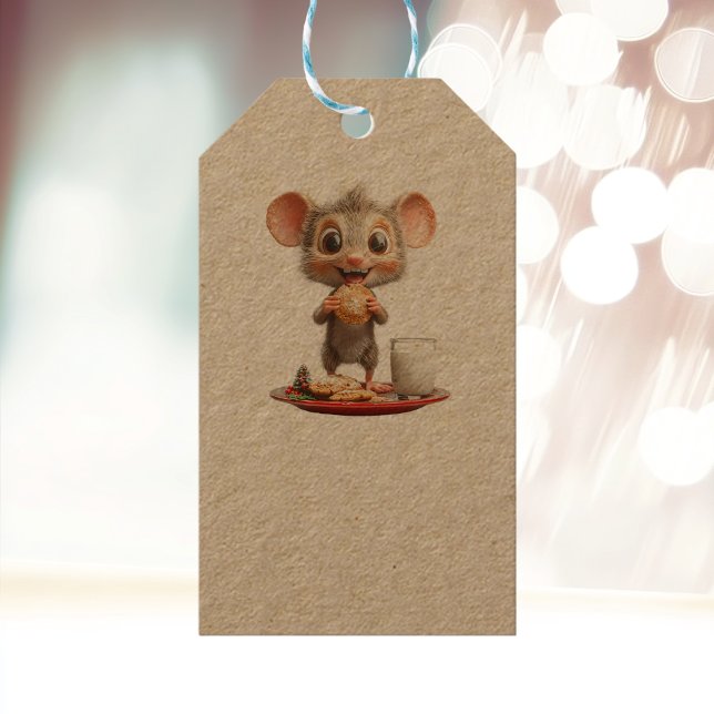 Mouse Christmas Kraft Gift Tags (Creator Uploaded)