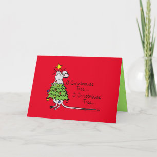 Mouse Christmas Tree Funny Kids Card