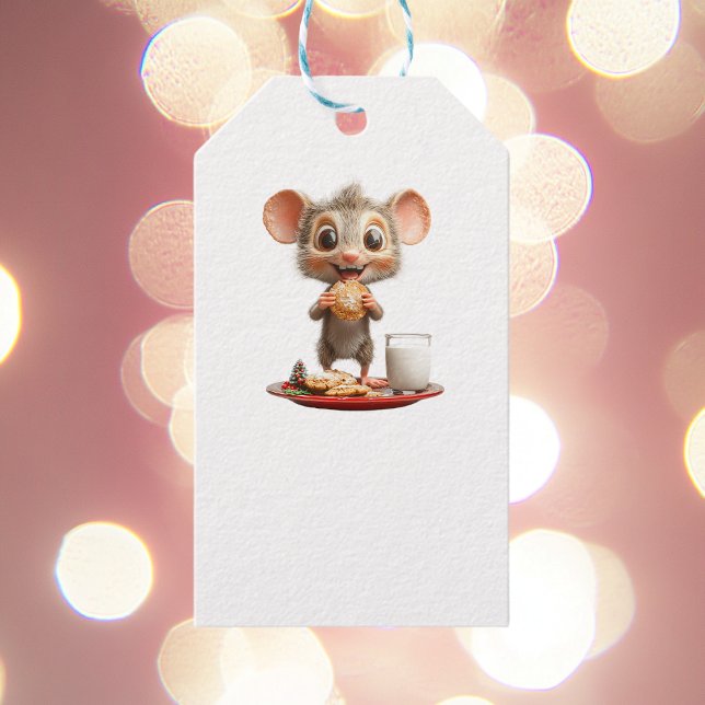 Mouse Christmas White Gift Tags (Creator Uploaded)