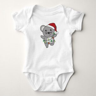 Mouse Christmas Winter Animals Holiday Mice Baby Bodysuit