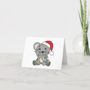 Mouse Christmas Winter Animals Holiday Mice Card