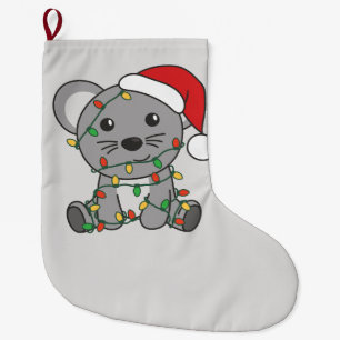 Mouse Christmas Winter Animals Holiday Mice Large Christmas Stocking