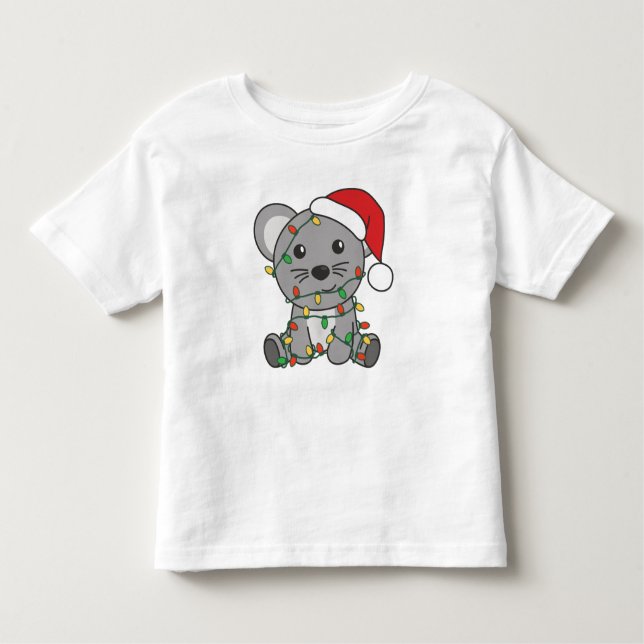 Mouse Christmas Winter Animals Holiday Mice Toddler T-Shirt (Front)