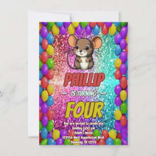 Mouse Custom character birthday invite