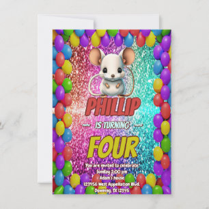 Mouse Custom character birthday invite