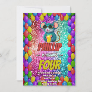 Mouse Custom character birthday invite