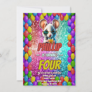 Mouse Custom character birthday invite