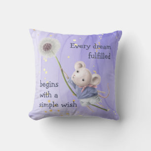 Mouse Dandelion Every Dream Simple Wish Cushion