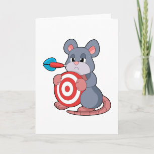 Mouse Darts Dart Dartboard Card