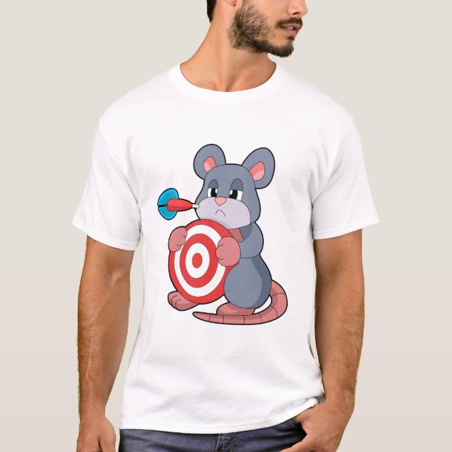 Mouse Darts Dart Dartboard T-Shirt (Front)