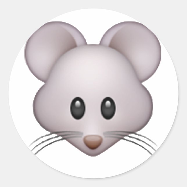 Mouse - Emoji Classic Round Sticker (Front)