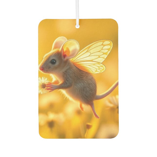 Mouse Fairy in the garden Car Air Freshener (Front)