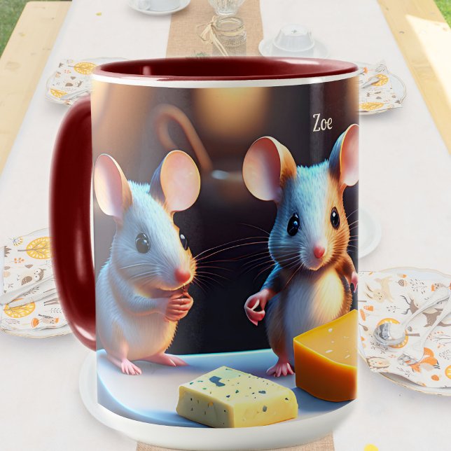 Mouse family at the dining table mug (Creator Uploaded)
