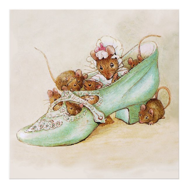 Mouse Family in a Shoe by Beatrix Potter Photo Print (Front)