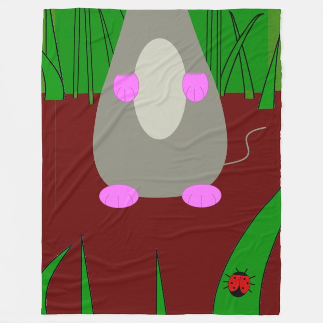 Mouse Fleece Blanket (Front)