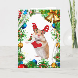 Mouse/Hamster Christmas Holiday Card