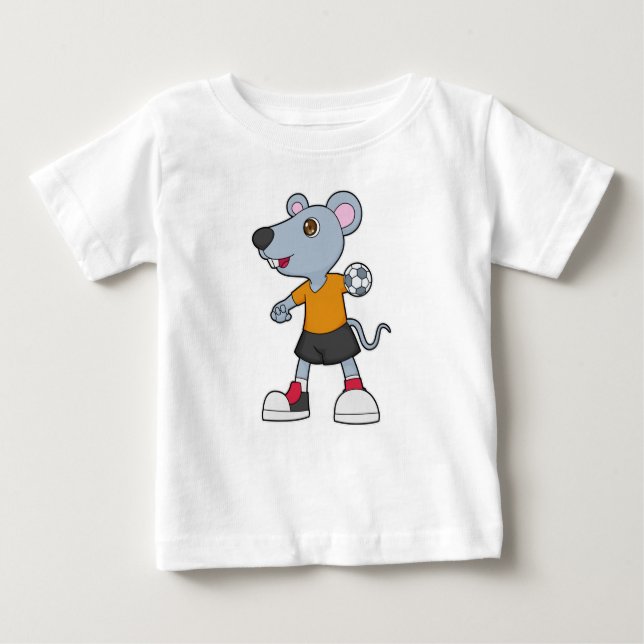 Mouse Handball player Handball Baby T-Shirt (Front)