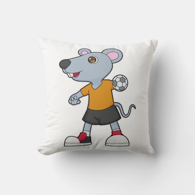 Mouse Handball player Handball Cushion (Front)