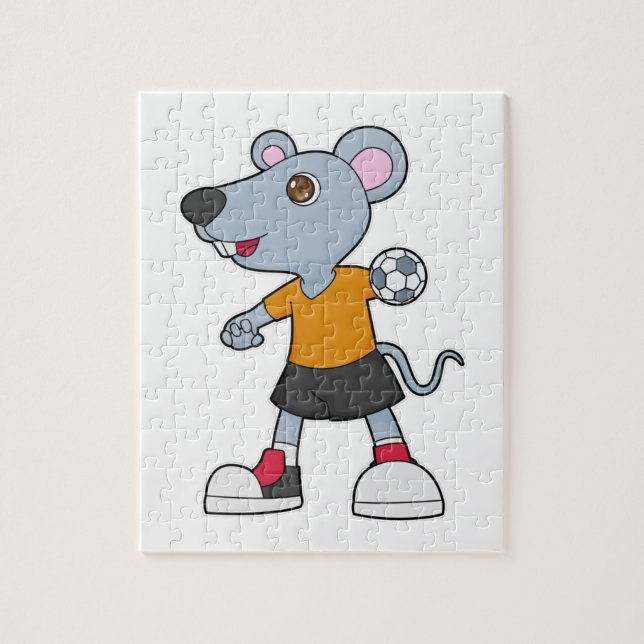 Mouse Handball player Handball Jigsaw Puzzle (Vertical)