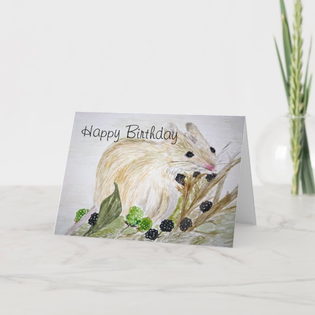 Mouse Happy Birthday Card (Front)