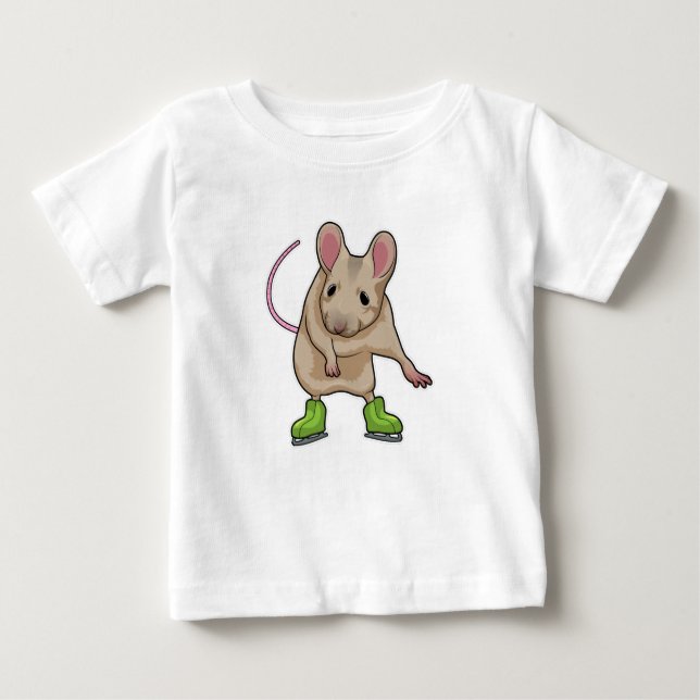 Mouse Ice skating Ice skates Baby T-Shirt (Front)