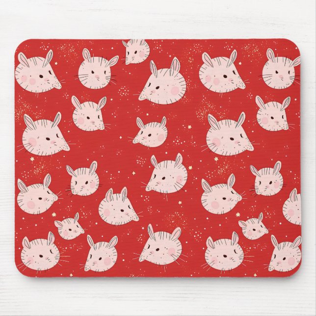Mouse Illustration Pattern Pad (Front)