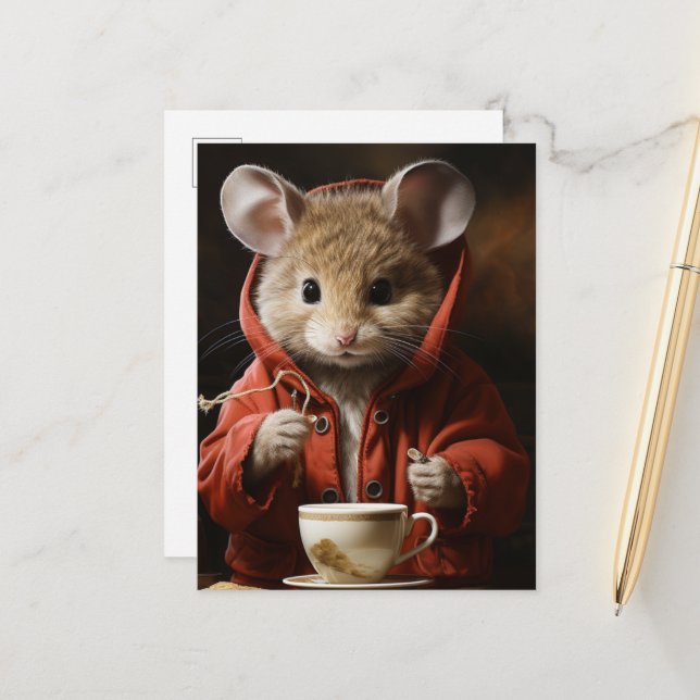 Mouse in a Jacket Postcard (Front/Back In Situ)