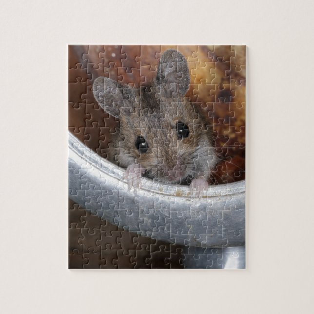Mouse in a teapot jigsaw puzzle (Vertical)