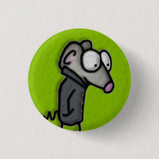 Mouse in a Trench 3 Cm Round Badge