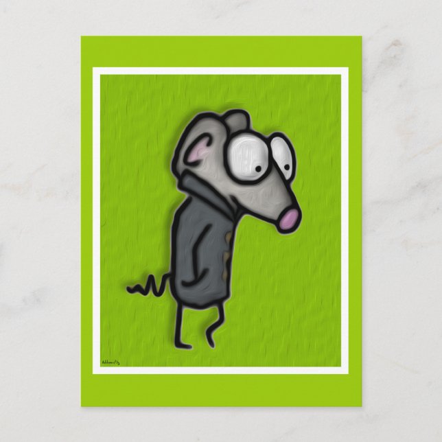 Mouse in a Trench Postcard (Front)