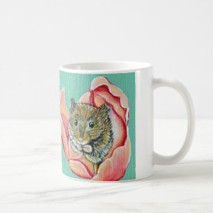 Mouse in a Tulip Painting Coffee Mug