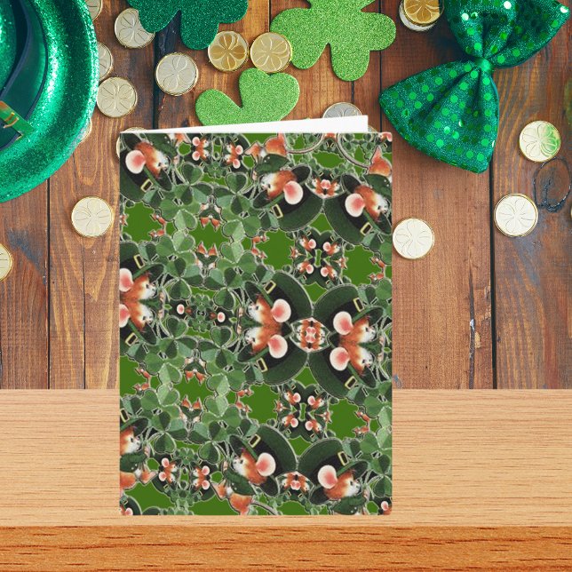 Mouse in Clover Kaleidoscope St. Patrick's Day Card (Mouse in Clover Kaleidoscope St. Patrick's Day Card)
